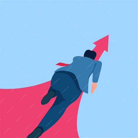 Premium Vector Person Running On An Arrow Pointing Upwards Metaphor Of Business Revival