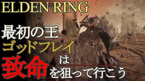 Elden Ring 『最初の王、ゴッドフレイ』は致命の一撃を狙っていこう Youtube