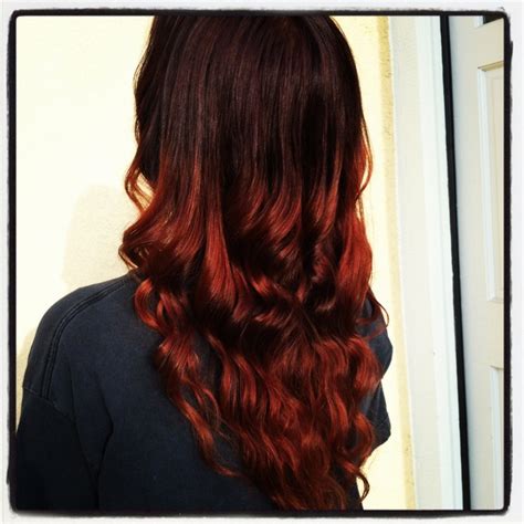 Brown And Red Ombre Color Hair Style Pinterest