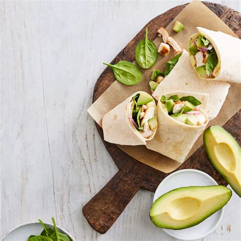 Grilled Chicken Avocado Wraps With Herbed Ranch Dressing Recipe