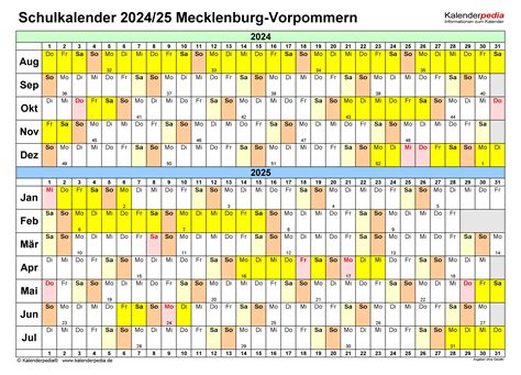 Schulkalender Mecklenburg Vorpommern F R Pdf