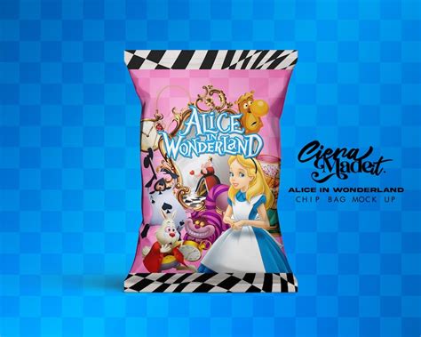 Alice In Wonderland Chip Bag Party Favor Label Etsy UK