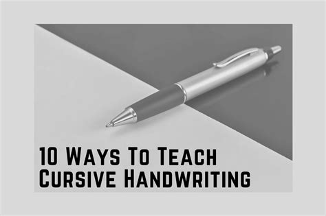 10 Ways To Teach Cursive Handwriting The Teaching Couple