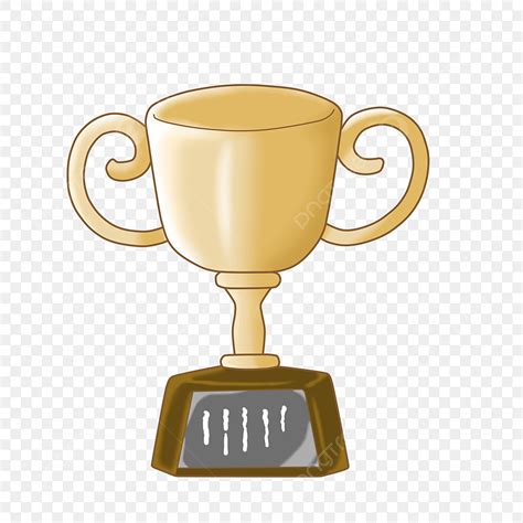 Hand Drawn Golden Trophy Illustration With Commercial Elements Hand