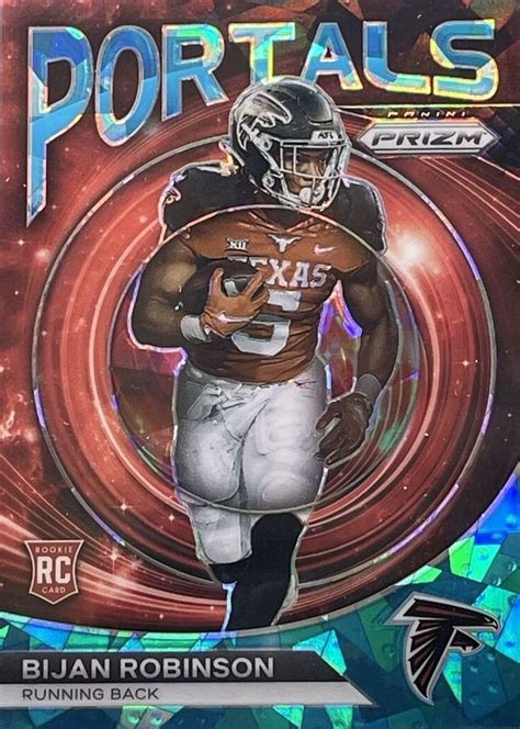 Bijan Robinson 2023 Prizm PO 8 Portals Blue Ice 99 Price Guide