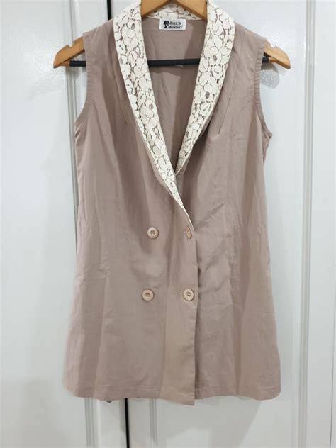 Lace Nude Vest On Carousell
