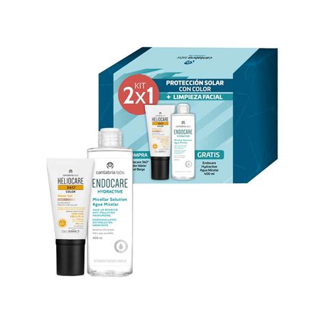 KIT Heliocare 360 Water Gel Beige Endocare Hydractive Línea Estética