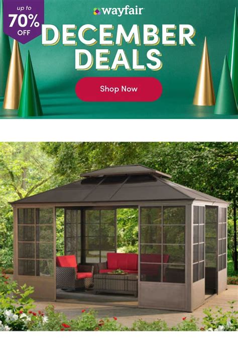 Sunjoy Flora 14 Ft W X 12 Ft D Metal Patio Gazebo Wayfair Patio