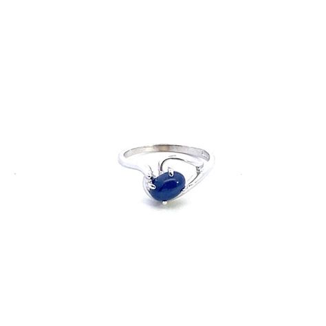 Navy Blue Linde Star Sapphire Asymmetrical Ring K W Gem