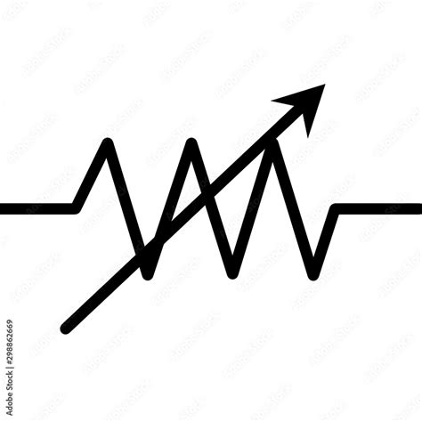 Variable Resistor International Symbol For Circuit Design Stock Illustration Adobe Stock