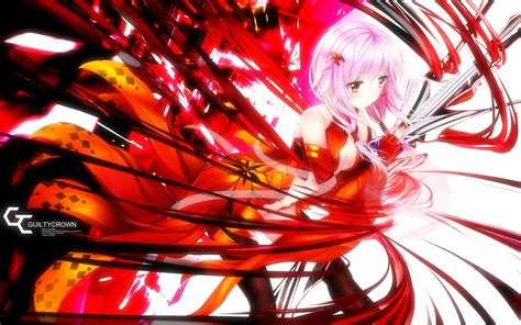 Wallpaper Illustration Anime Guilty Crown Yuzuriha Inori X