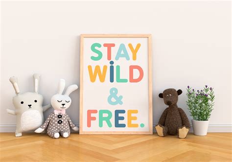 Stay Wild and Free / Inspirational Quotes / Typography Prints - Etsy