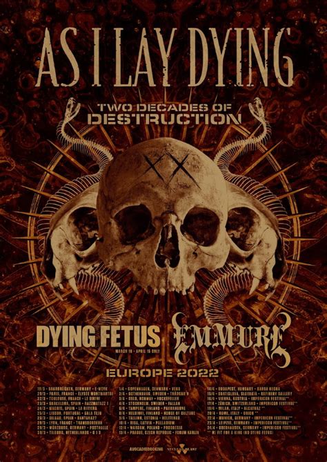 As I Lay Dying Announces Spring 2022 European Tour With Dying Fetus And