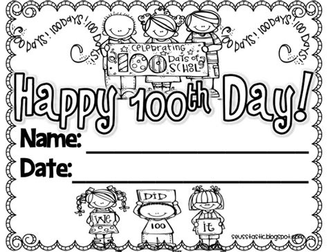 Happy 100th Day Certificate Lessons, Worksheets and Activities