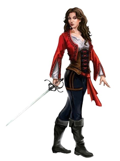 Female Human Swashbuckler - Pathfinder PFRPG DND D&D d20 fantasy Female ...