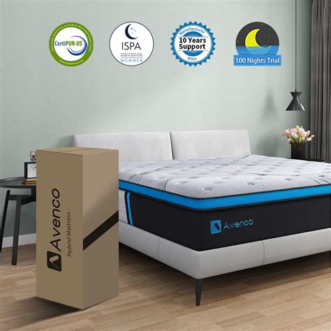 Avenco King Size 12 Inch Firm Cooling Hybrid Mattress Gel Memory Foam