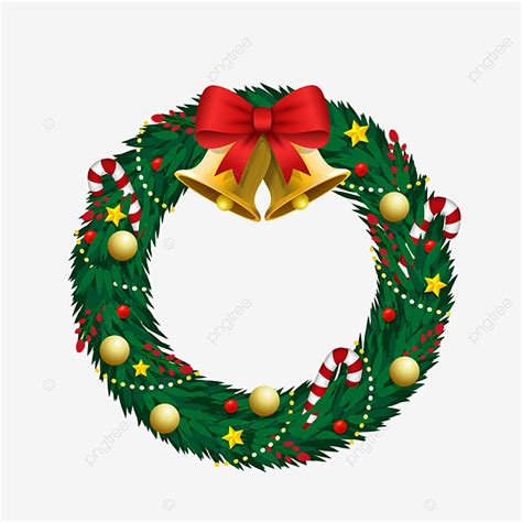 Christmas Wreath Cartoon Clipart Vector, Cartoon Christmas Wreath With ...