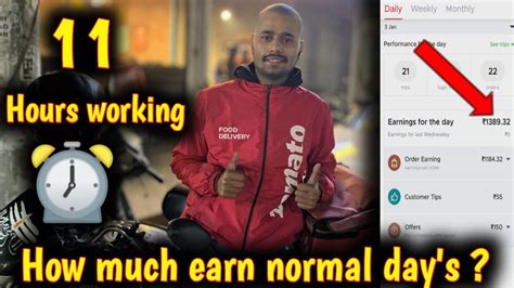 How Much Earn Normal Day S With Zomato Delivery Job VLOG 286