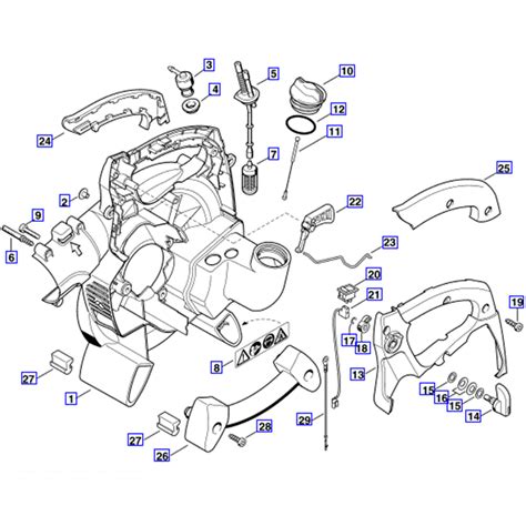 Stihl Sh Blow Vac Sh Parts Diagram Fan Housing Inside