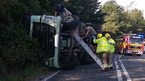 Overturned Lorry Causes Closures On A Near Louth