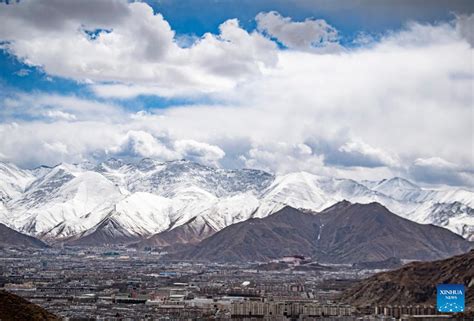 View Of Lhasa After Snowfall