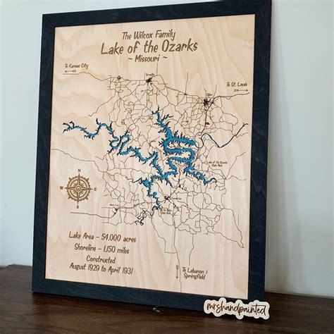 Lake Of Ozarks Map Etsy