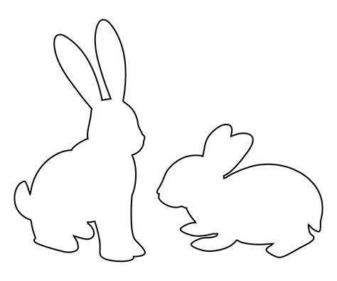 Printable Rabbit Silhouette