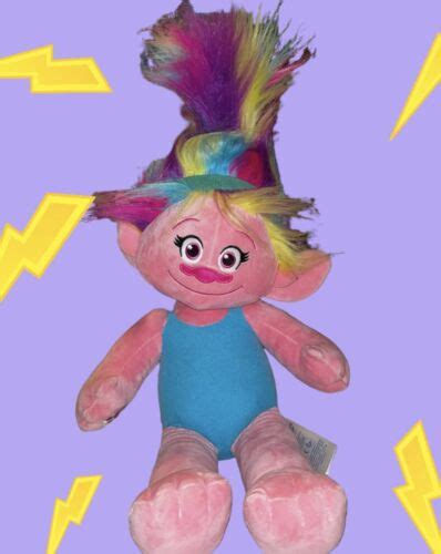 Build A Bear Trolls World Tour Poppy Bab 23” Plush Rainbow Hair Stuffed Doll Ebay