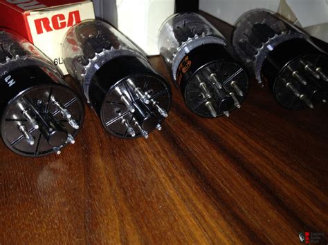 Quad Of 6L6 Gc Tubes Famous RCA Black Plate SOLD TO TENG Photo