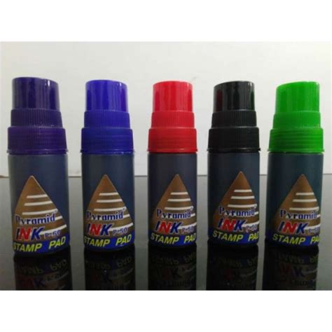 Jual BESAR TINTA STAMPEL 50 CC PYRAMID STAMP PAD INK REFILL CAP