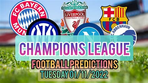 Champions League Football Predictions Today Tuesday