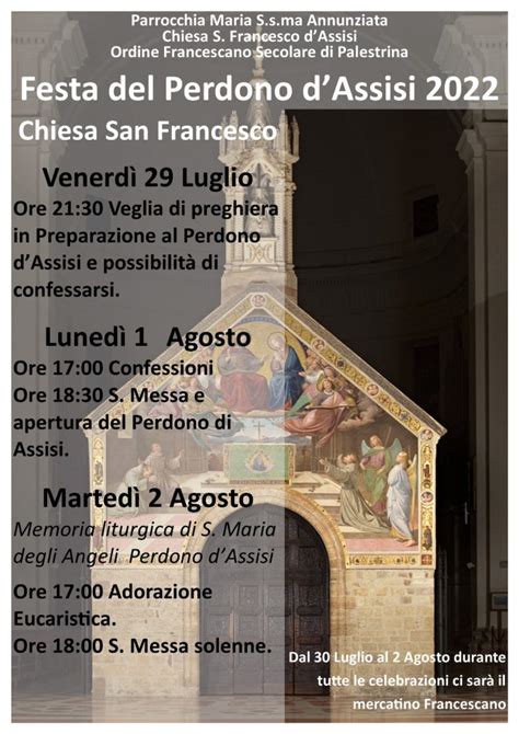 Festa Del Perdono D Assisi Presso La Chiesa Di San Francesco A