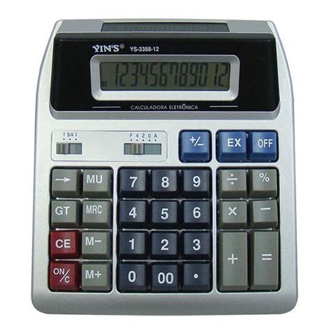 Calculadora Digital De Mesa D Gitos Visor Duplo Yins Ys