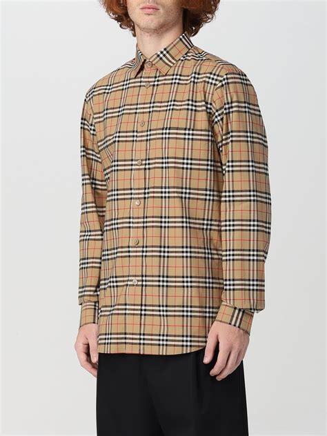 BURBERRY Camisa para hombre Beige Camisa Burberry 8020966 en línea