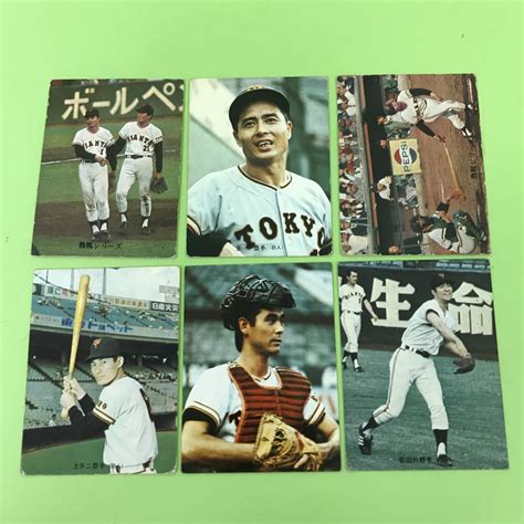 【やや傷や汚れあり】① プロ野球カード 1973年 王貞治 高橋一三 吉田孝司 など 読売ジャイアンツ 6枚セットの落札情報詳細 ヤフオク