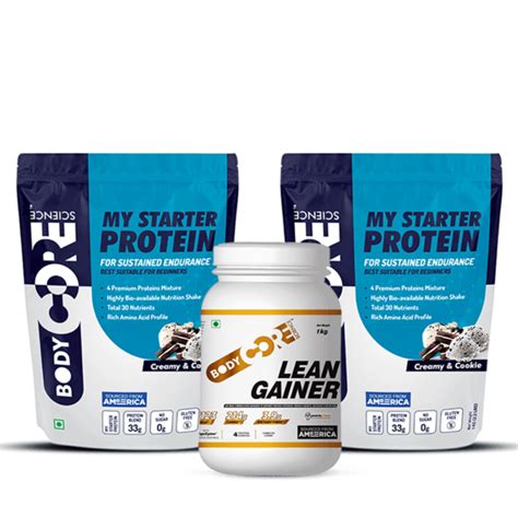 BCS My Starter Premium Protein Pack Of 2 BCS Lean Gainer 1kg