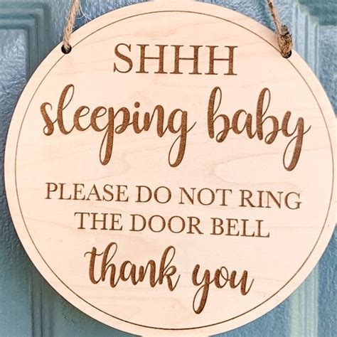 Shhh Sleeping Baby Door Hanger SVG PDF Etsy