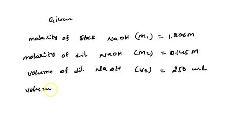 Solved Suppose You Are Working With A Naoh Stock Solution But You Need