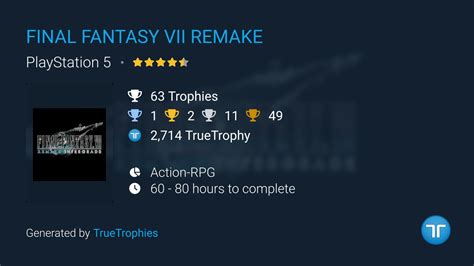 Final Fantasy Vii Remake Trophies Truetrophies