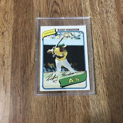 RICKEY HENDERSON RC 1980 Topps 482 Rookie Oakland A S HOF Free