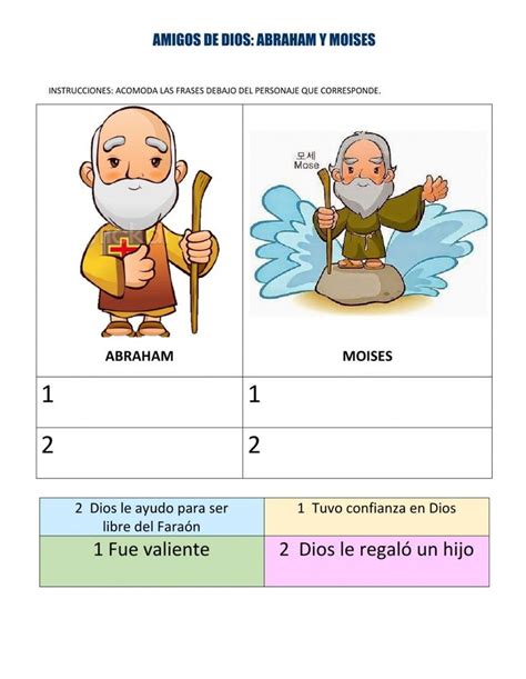 Amigos de Dios Abraham y Moisés worksheet Abraham y moises Libros