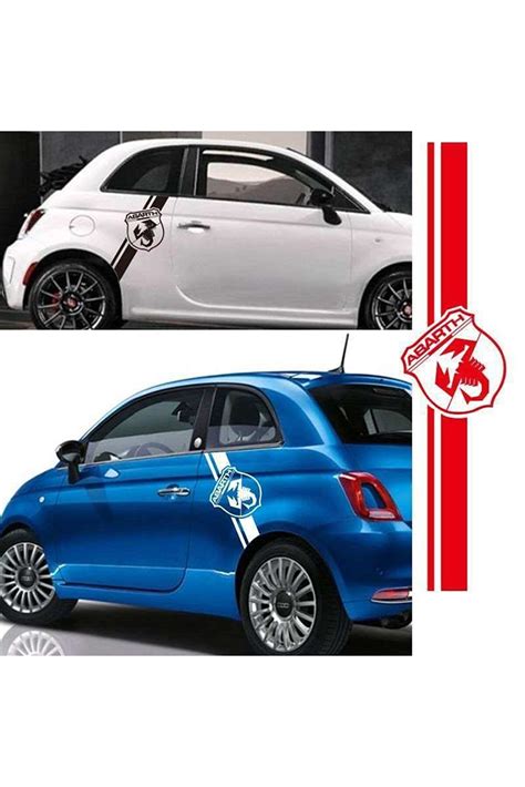 Genel Markalar 2 Adet Abarth Logo Çamurluk Şerit Sticker Araba Oto