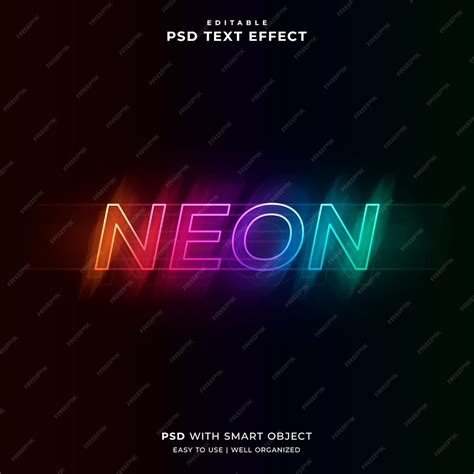 Premium Psd Neon Text Effect