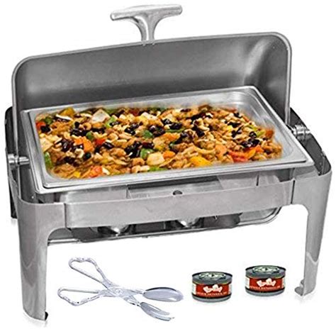 Tigerchef Chafing Dish Buffet Set Roll Top Chaffing Dishes Stainless