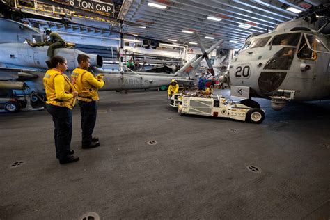 Dvids Images Uss Bataan Sailors Move An Aircraft [image 6 Of 19]