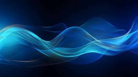 Premium Ai Image Abstract Background Blue Light Waves