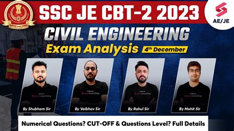 SSC JE CBT 2 Civil Exam Analysis 2023 SSC JE CBT 2 Exam Analysis