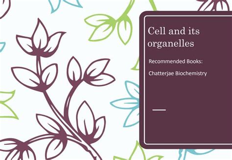 Cell And Its Organelles Ppt