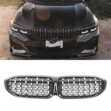 Front Kidney Grille For Bmw G I Black Diamond Style Car