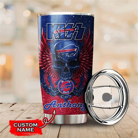 Buy Buffalo Bills Tumbler Kiss Skull Custom Nfl Tumbler 20oz 30oz NFL